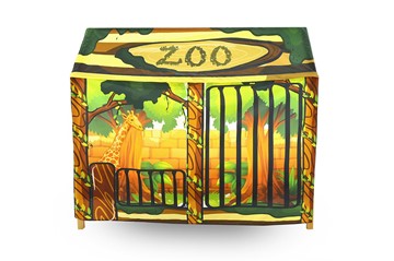 Игровая накидка для кровати-домика Svogen «Зоопарк» в Южно-Сахалинске - предосмотр