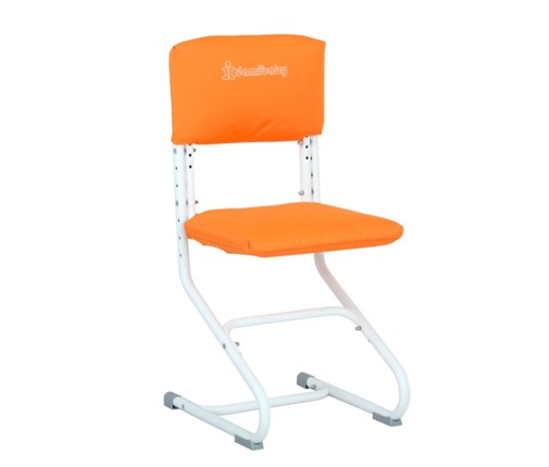 Комплект чехлов на сиденье и спинку стула СУТ.01.040-01 Оранжевый, Замша в Южно-Сахалинске - изображение