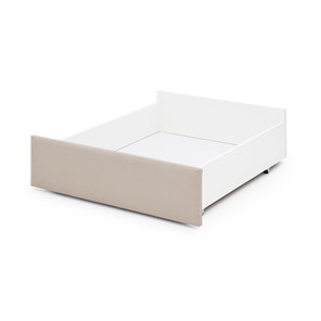 Ящик для хранения Litn мягкий для кроватей 160х80 холодный бежевый (микрошенилл) в Южно-Сахалинске - предосмотр