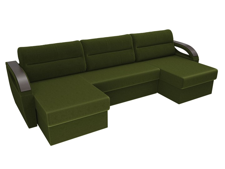 Большой П-образный диван Форсайт, Зеленый (микровельвет) в Южно-Сахалинске - изображение 5