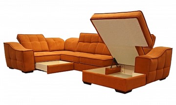 Угловой диван N-11-M (П1+ПС+УС+Д2+Д5+П1) в Южно-Сахалинске - предосмотр 1