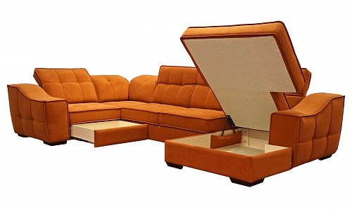 Угловой диван N-11-M (П1+ПС+УС+Д2+Д5+П1) в Южно-Сахалинске - изображение 1