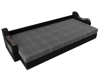 П-образный диван Меркурий П, Серый/черный (рогожка/экокожа) в Южно-Сахалинске - предосмотр 5