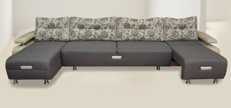 П-образный диван Престиж-15 микс в Южно-Сахалинске - изображение 1