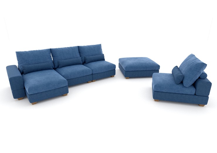 П-образный диван V-10-M П (П1+Д4+Д2+УС+ПС), Memory foam в Южно-Сахалинске - изображение 2