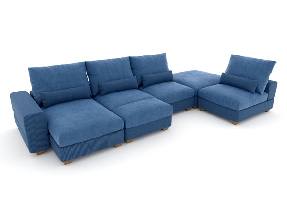 П-образный диван V-10-M П (П1+Д4+Д2+УС+ПС), Memory foam в Южно-Сахалинске - изображение