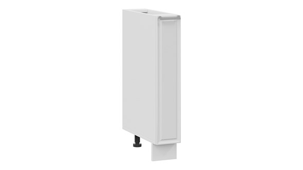 Шкаф напольный с выдвижной корзиной Белладжио 1Н15К (Белый, Фон белый) в Южно-Сахалинске - изображение