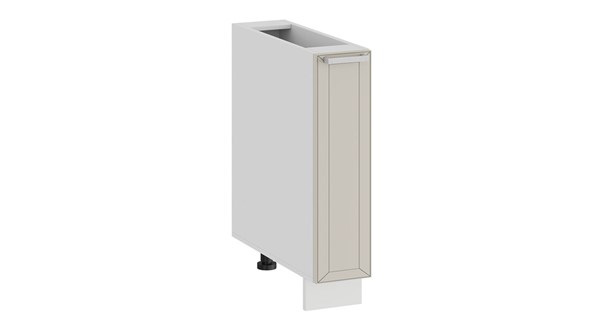 Шкаф напольный с выдвижной корзиной Долорес 1Н15К (Белый/Крем) в Южно-Сахалинске - изображение