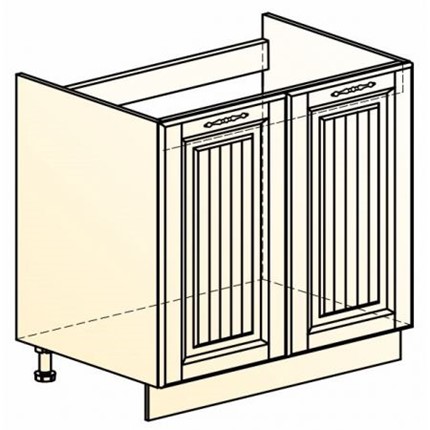 Шкаф рабочий Бавария L800 под мойку (2 дв. гл.) в Южно-Сахалинске - изображение