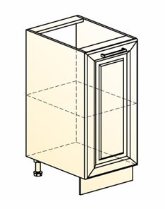 Шкаф рабочий Мишель L400 (1 дв. гл.) эмаль (белый/белый) в Южно-Сахалинске - предосмотр 1