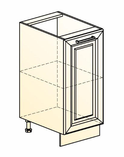 Шкаф рабочий Мишель L400 (1 дв. гл.) эмаль (белый/белый) в Южно-Сахалинске - изображение 1