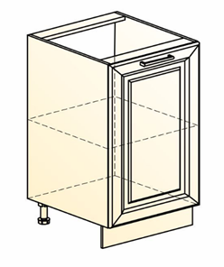 Кухонная тумба Мишель L500 (1 дв. гл.) эмаль (белый/белый) в Южно-Сахалинске - предосмотр 1