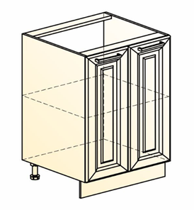 Шкаф рабочий Мишель L600 (2 дв. гл.) эмаль (белый/белый) в Южно-Сахалинске - предосмотр 1