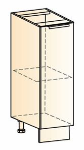 Шкаф рабочий Стоун L200 (1 дв.гл.) (белый/джелато софттач) в Южно-Сахалинске - предосмотр 1