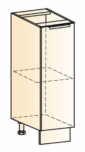 Шкаф рабочий Стоун L200 (1 дв.гл.) (белый/джелато софттач) в Южно-Сахалинске - изображение 1