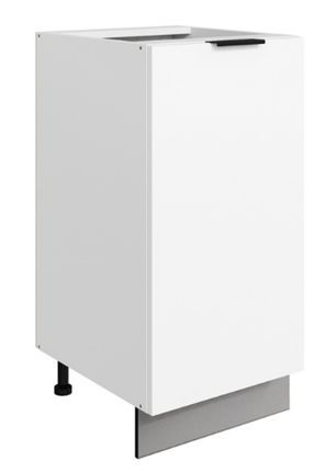 Шкаф рабочий Стоун L400 (1 дв.гл.) (белый/джелато софттач) в Южно-Сахалинске - изображение