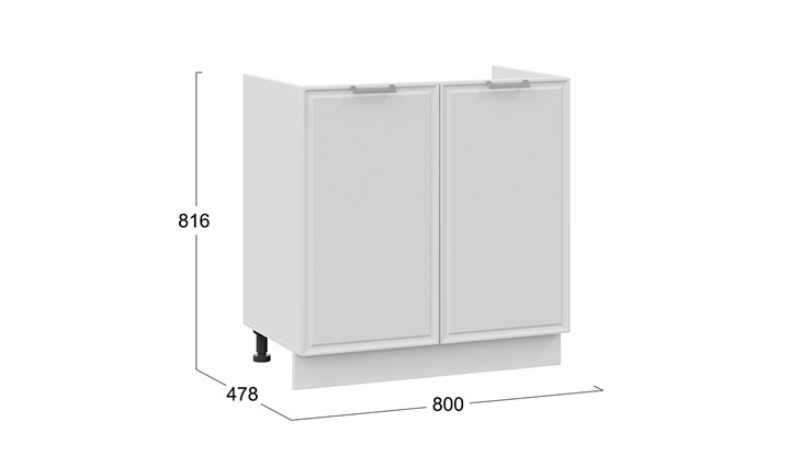 Кухонная тумба Белладжио 1Н8М (Белый, Фон белый) в Южно-Сахалинске - изображение 2