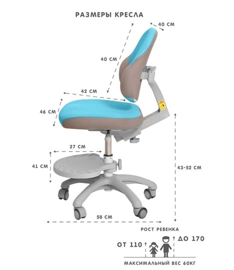 Детское кресло Holto-4F голубое в Южно-Сахалинске - изображение 4