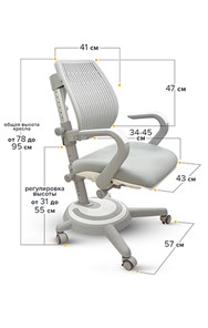 Детское растущее кресло Mealux Ergoback KP (арт.Y-1020 KP) в Южно-Сахалинске - предосмотр 1