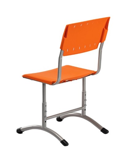 Детский стул регулируемый Отличник.3 5-7, Оранжевый RAL 2003/Светло-серый в Южно-Сахалинске - изображение 1
