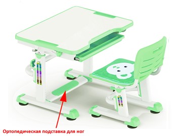 Стол растущий и стул Mealux BD-08 Teddy, green, зеленая в Южно-Сахалинске - предосмотр