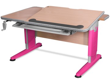 Растущий стол Mealux Detroit BD-320 NT/R-L клен/розовая в Южно-Сахалинске - предосмотр