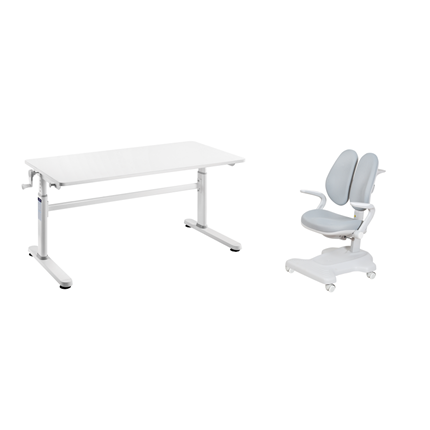 Комплект парта + кресло Imparare Grey + Estate Grey + чехол для кресла в подарок в Южно-Сахалинске - изображение