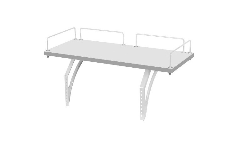 Детский стол-трансформер 1/75-40 (СУТ.25) + Polka_z 1/600 (2 шт.) + Polka_b 1/550 (2 шт.)  + Tumba 1 белый/серый/бежевый в Южно-Сахалинске - изображение 2