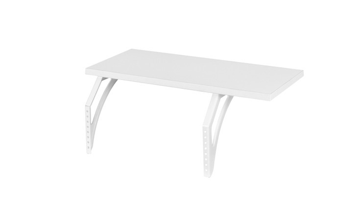 Растущий стол 1/75-40 (СУТ.25) + Polka_b 1/550 (2 шт.) + Polka_n 1/1200 +Tumba 1  белый/серый/серый в Южно-Сахалинске - изображение 2