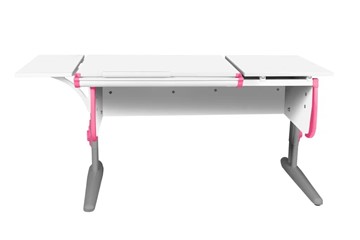 Растущий стол 1/75-40 (СУТ.25) + Polka_b 1/550 белый/серый/розовый в Южно-Сахалинске - предосмотр