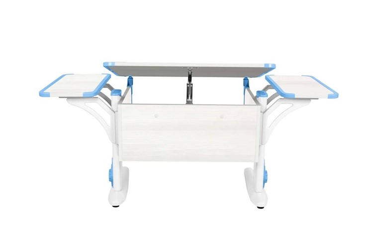 Детский стол-трансформер 4/75 (СУТ.41) + Polka_b 4/550 (2 шт) Рамух белый/белый/ниагара в Южно-Сахалинске - изображение 2