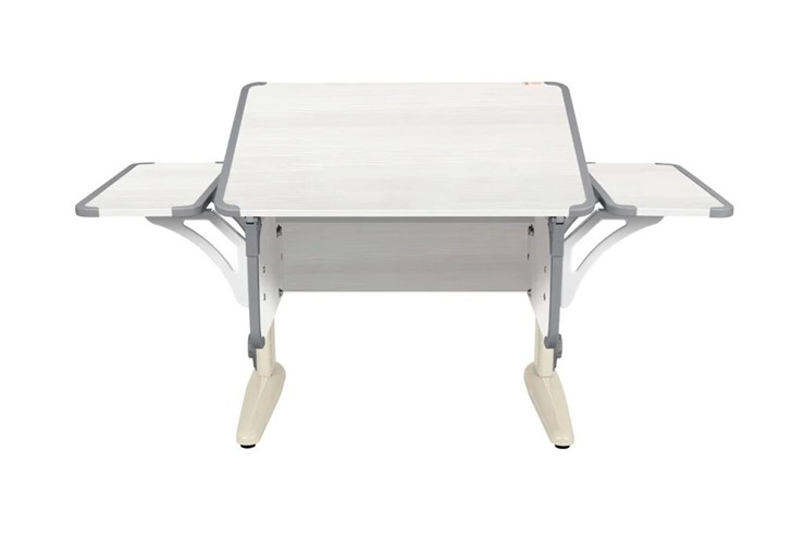 Растущий стол 4/75 (СУТ.41) + Polka_b 4/550 (2 шт) Рамух белый/бежевый/серый в Южно-Сахалинске - изображение 4