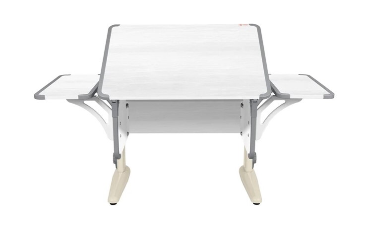 Растущий стол 4/75 (СУТ.41) + Polka_b 4/550 (2 шт) Рамух белый/бежевый/серый в Южно-Сахалинске - изображение 5