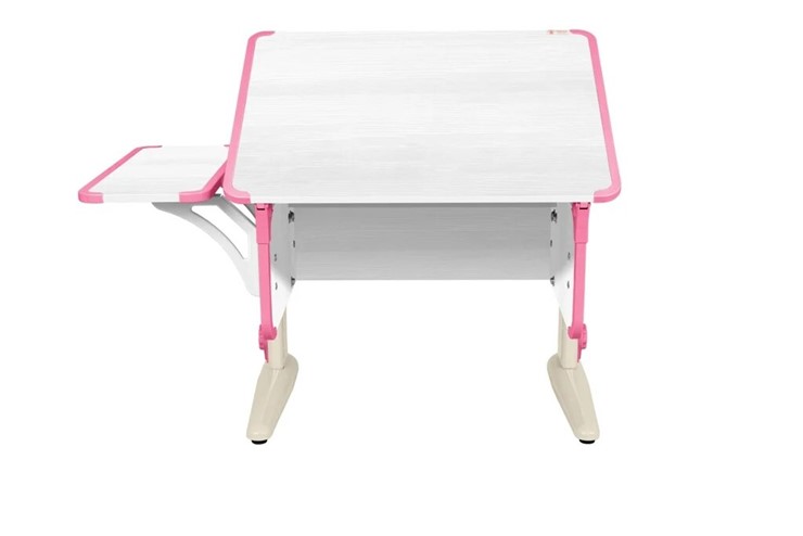 Детский стол-трансформер 4/75 (СУТ.41) + Polka_b 4/550 Рамух белый/бежевый/розовый в Южно-Сахалинске - изображение 1