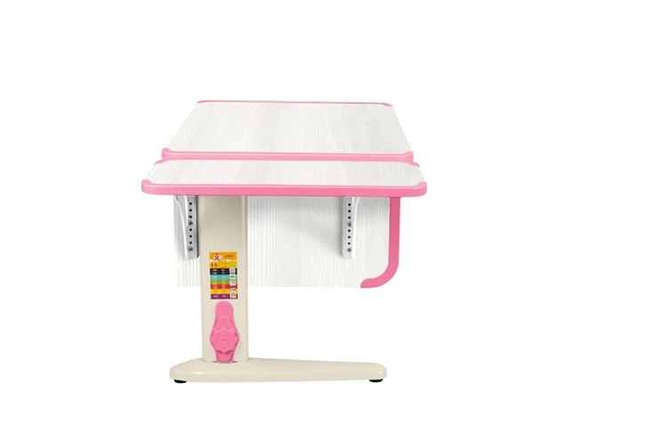 Детский стол-трансформер 4/75 (СУТ.41) + Polka_b 4/550 Рамух белый/бежевый/розовый в Южно-Сахалинске - изображение 2