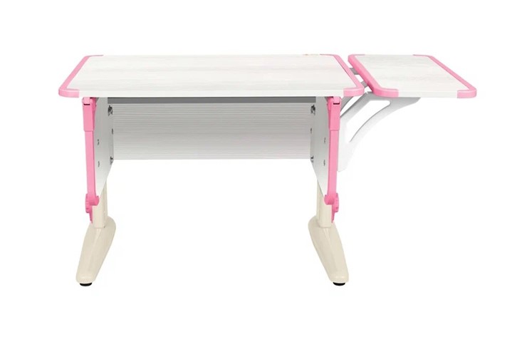Детский стол-трансформер 4/75 (СУТ.41) + Polka_b 4/550 Рамух белый/бежевый/розовый в Южно-Сахалинске - изображение 4