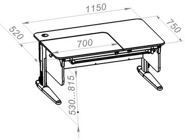 Детский стол-трансформер L/70-45 (СУТ.62) + Tumba 8 белый/серый/серый с лотком в Южно-Сахалинске - предосмотр 1