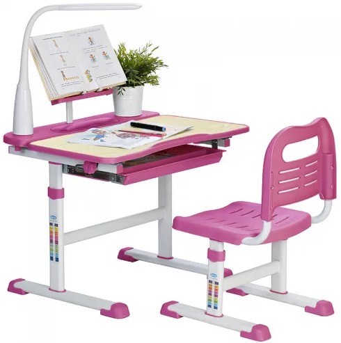 Детский стол-трансформер RIFFORMA SET-17A, розовый, клен в Южно-Сахалинске - изображение 2
