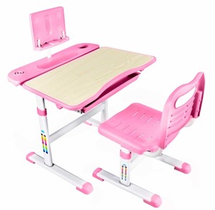 Детский стол-трансформер RIFFORMA SET-17A, розовый, клен в Южно-Сахалинске - предосмотр