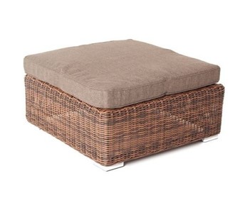 Плетеная оттоманка с подушкой Лунго коричневый Артикул: YH-S4019W-1 brown в Южно-Сахалинске - предосмотр