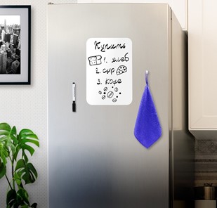 Доска магнитно-маркерная на холодильник BRAUBERG, 30х21 см с маркером, магнитом и салфеткой в Южно-Сахалинске - предосмотр 2