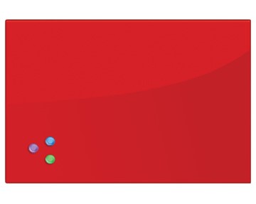 Магнитно-маркерная стеклянная доска BRAUBERG 40х60 см, красная в Южно-Сахалинске - предосмотр
