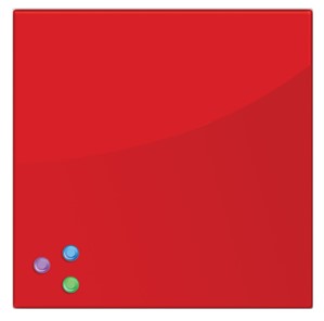 Доска магнитно-маркерная стеклянная BRAUBERG 45х45 см, красная в Южно-Сахалинске - предосмотр