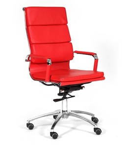 Офисное кресло CHAIRMAN 750 экокожа красная в Южно-Сахалинске - предосмотр