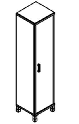 Шкаф для одежды Born В-702.1 L/R 475х450х2054 мм в Южно-Сахалинске - изображение