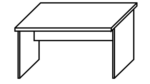 Стол письменный IMAGO-R СП-3.1 1400х600х755 в Южно-Сахалинске - изображение