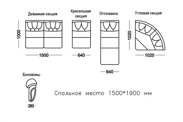 Угловая секция, Элита 21 Д в Южно-Сахалинске - изображение
